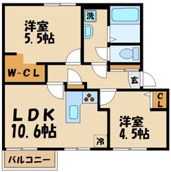 北の台クリーンハイツＡの物件間取画像